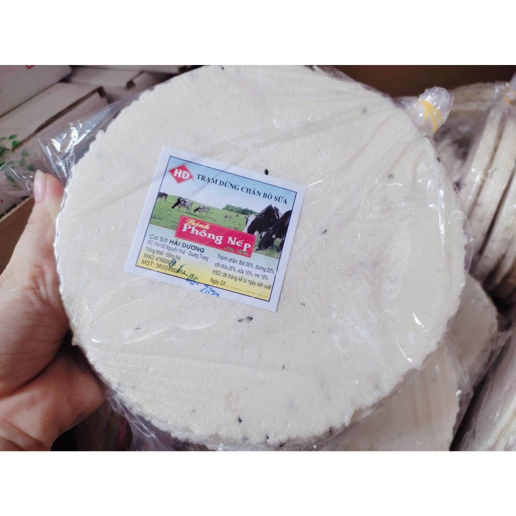 Bánh phồng sữa nước cốt dừa - 1 xấp 10 bánh.