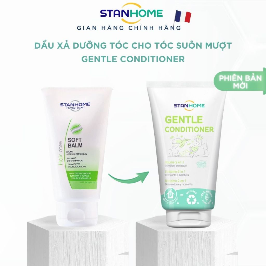 Ảnh Dầu xả dưỡng tóc tinh chất cám gạo không silicone cho tóc suôn mượt Stanhome Gentle Conditioner 150ml 1