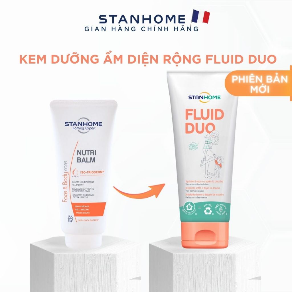 Kem Dưỡng Ẩm Stanhome Fluid Duo Pháp: Cứu Cánh Da Khô, Viêm Cơ Địa