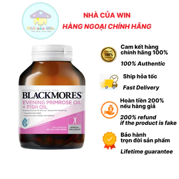 Tinh dầu hoa anh thảo kết hợp với dầu cá Blackmores Evening Primrose oil + fish oil