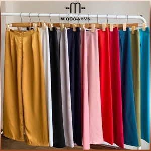 Quần lụa áo dài truyền thống sẵn đủ size Lụa Satin, Lụa phi bóng cao cấp có khóa,chun co giãn40-80kg