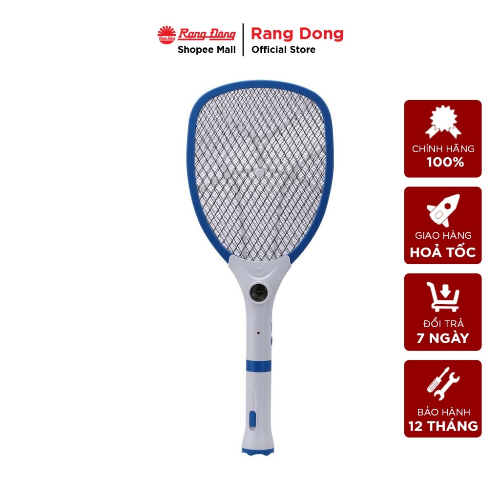 Ảnh Vợt Muỗi Kết Hợp Đèn Pin Tháo Rời Chính Hãng Rạng Đông - Pin Siêu Trâu (Model: VBM RD.02/ VBM RD.03) 1