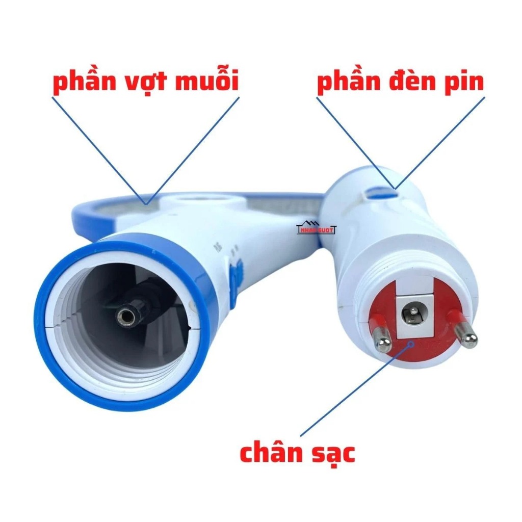 Ảnh Vợt Muỗi Kết Hợp Đèn Pin Tháo Rời Chính Hãng Rạng Đông - Pin Siêu Trâu (Model: VBM RD.02/ VBM RD.03) 2