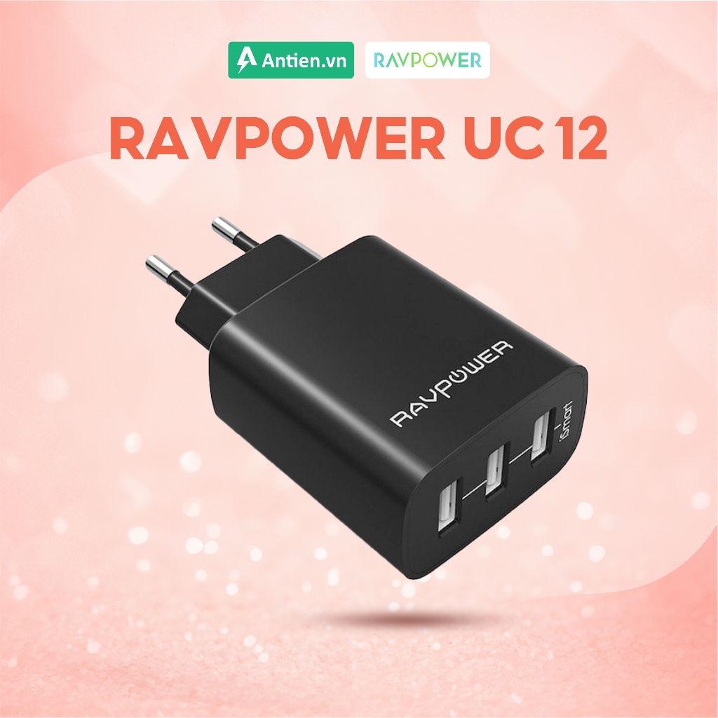 Củ Sạc Dự Phòng RAVPower RP-UC12 30W 3 Cổng USB ISmart 6A - An Tiến ...