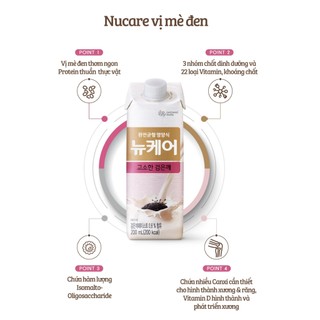Sữa dinh dưỡng Nucare vị mè đen DAESANG WELLIFE NUCARE Black sesame 200ml set 10 hộp