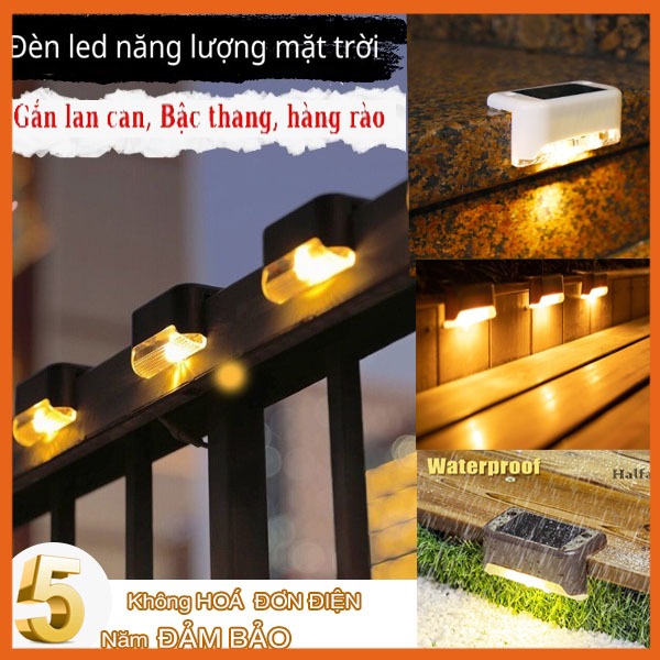 Đèn Led Năng Lượng Mặt Trời Chống Thấm Nước Gắn Hàng Rào / Cầu Thang / Hành Lang / Sân Vườn