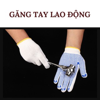 Găng Tay Lao Động Phủ Hạt Cao Su 70g Bảo Hộ Chống Trơn Trượt, Thoáng Khí, Độ Bền Cao