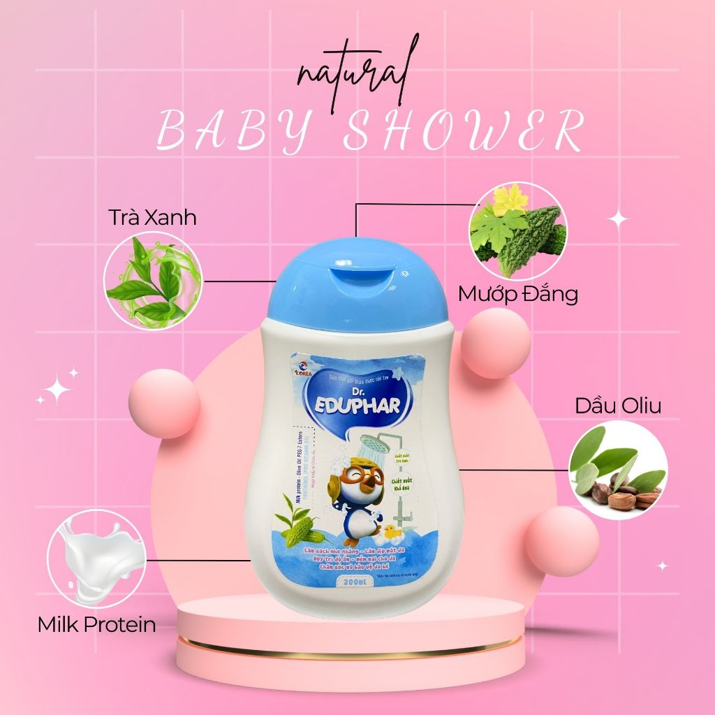 Sữa Tắm Gội Thảo Dược Nhi TW Dr.EDUPHAR 200ml | Chăm Sóc Da Và Tóc Bé Hằng Ngày