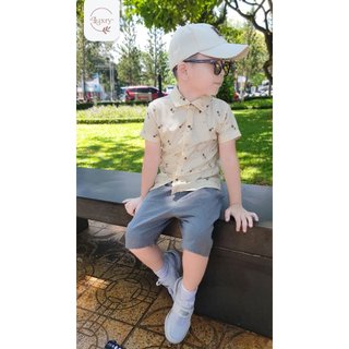 BST Áo sơ mi cho bé trai PREMIUM thương hiệu Mẹ và Con+ vải sợi tre thoáng mát từ 18 tháng-13 tuổi
