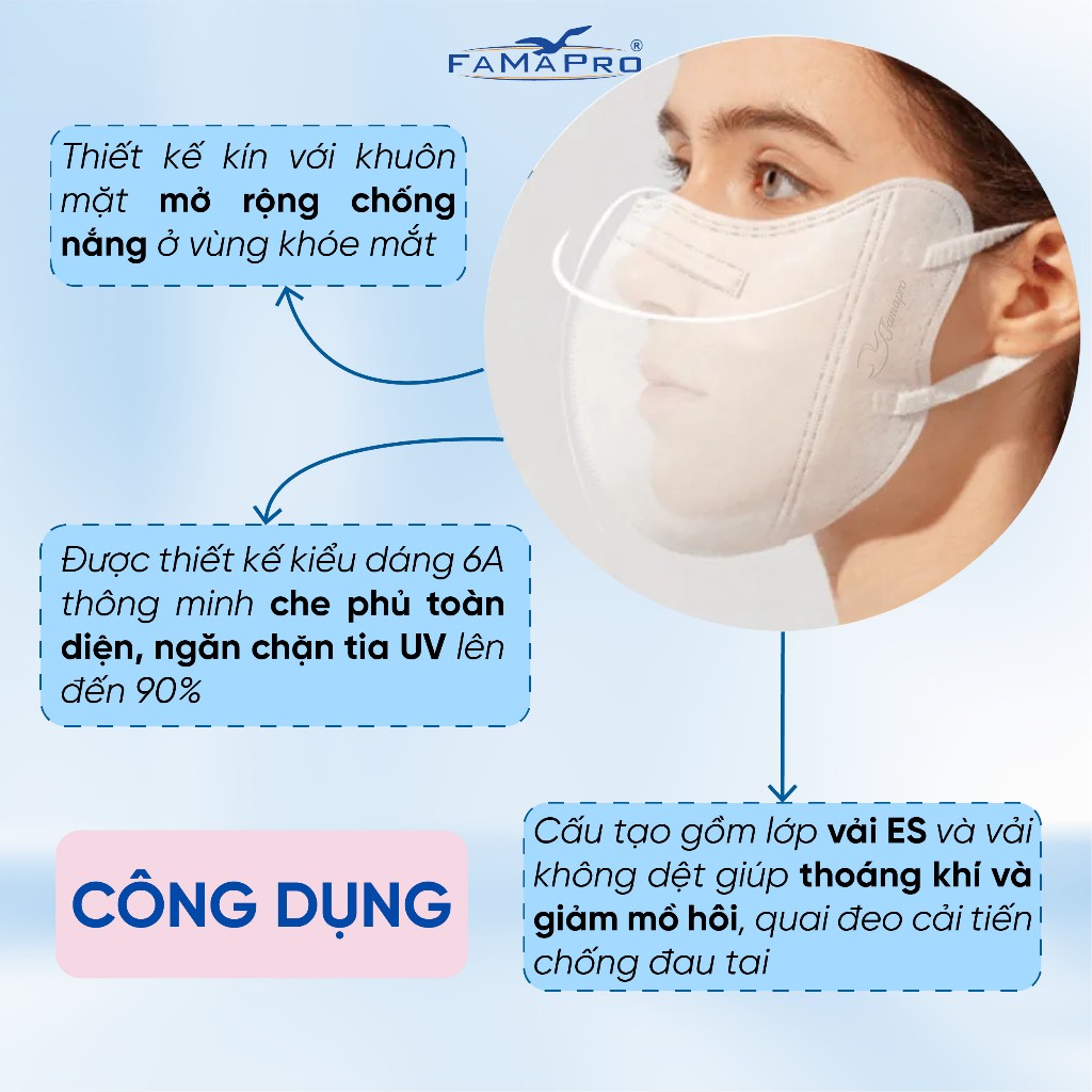 Ảnh Khẩu trang 4 lớp Famapro 6A Mask chống nắng tối ưu, nhẹ nhàng hương Bưởi 4