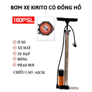 Bơm Xe Đạp Xe Máy Kirito Nhật Có Đồng Hồ Áp Xuất Lên 8Kg SP11