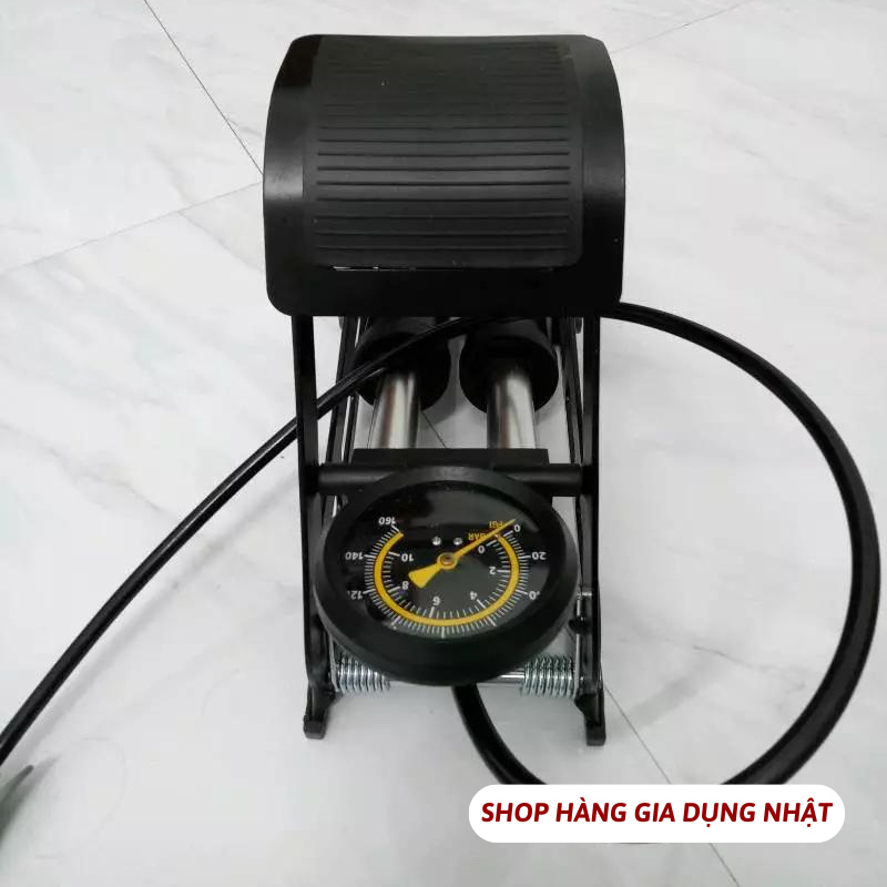 Bơm Hơi Đạp Chân Đa Năng 2 Ống Stanlays Kirito, Bơm Ô Tô, Xe Máy, Xe Đạp, Bóng, Phao SP10