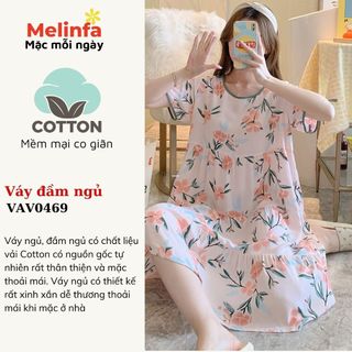 [XẢ KHO GIÁ SỐC] Váy đầm ngủ vải Cotton lụa tự nhiên mềm mại thoáng mát VAV0469