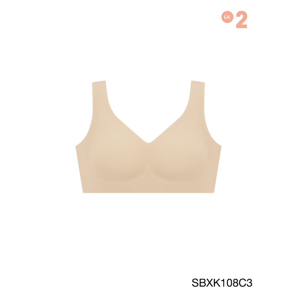 Ảnh Áo Lót Không Viền May Kèm Mút Rời Dày Vừa Màu Trơn Soft Collection By Sabina SBXK108 3