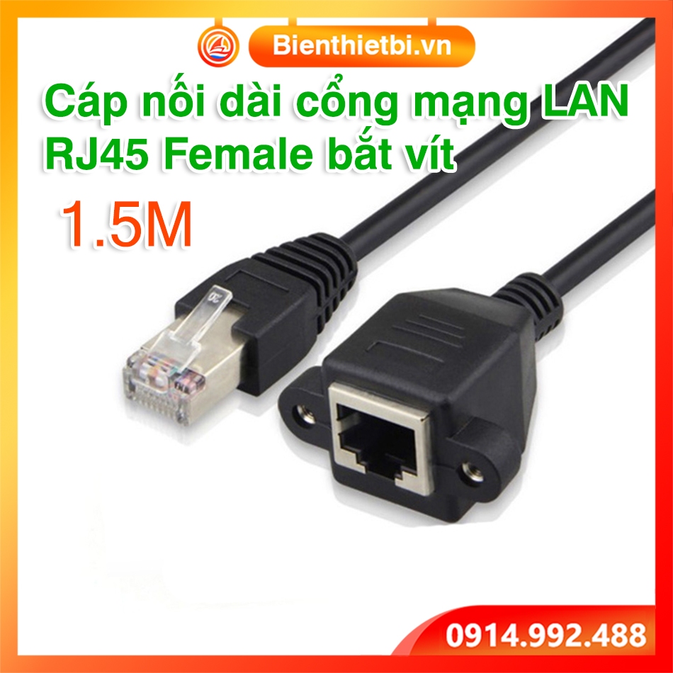 Dây cáp mạng LAN RJ45 bắt vít, 1.5M. Dùng cho máy tính công nghiệp, PC ...