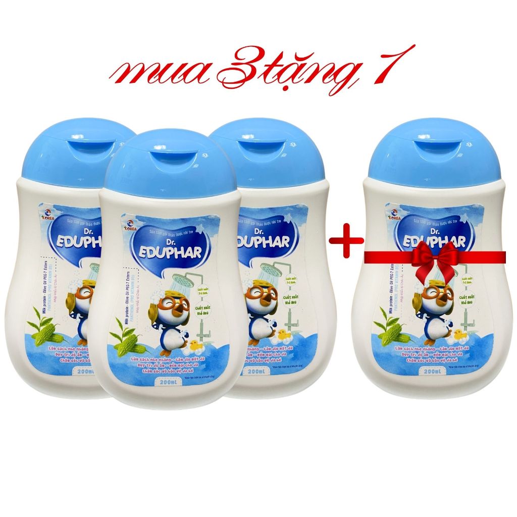 Sữa tắm gội thảo dược nhi TW Dr.EDUPHAR sản phẩm chiết xuất từ thiên nhiên an toàn dịu nhẹ cho bé