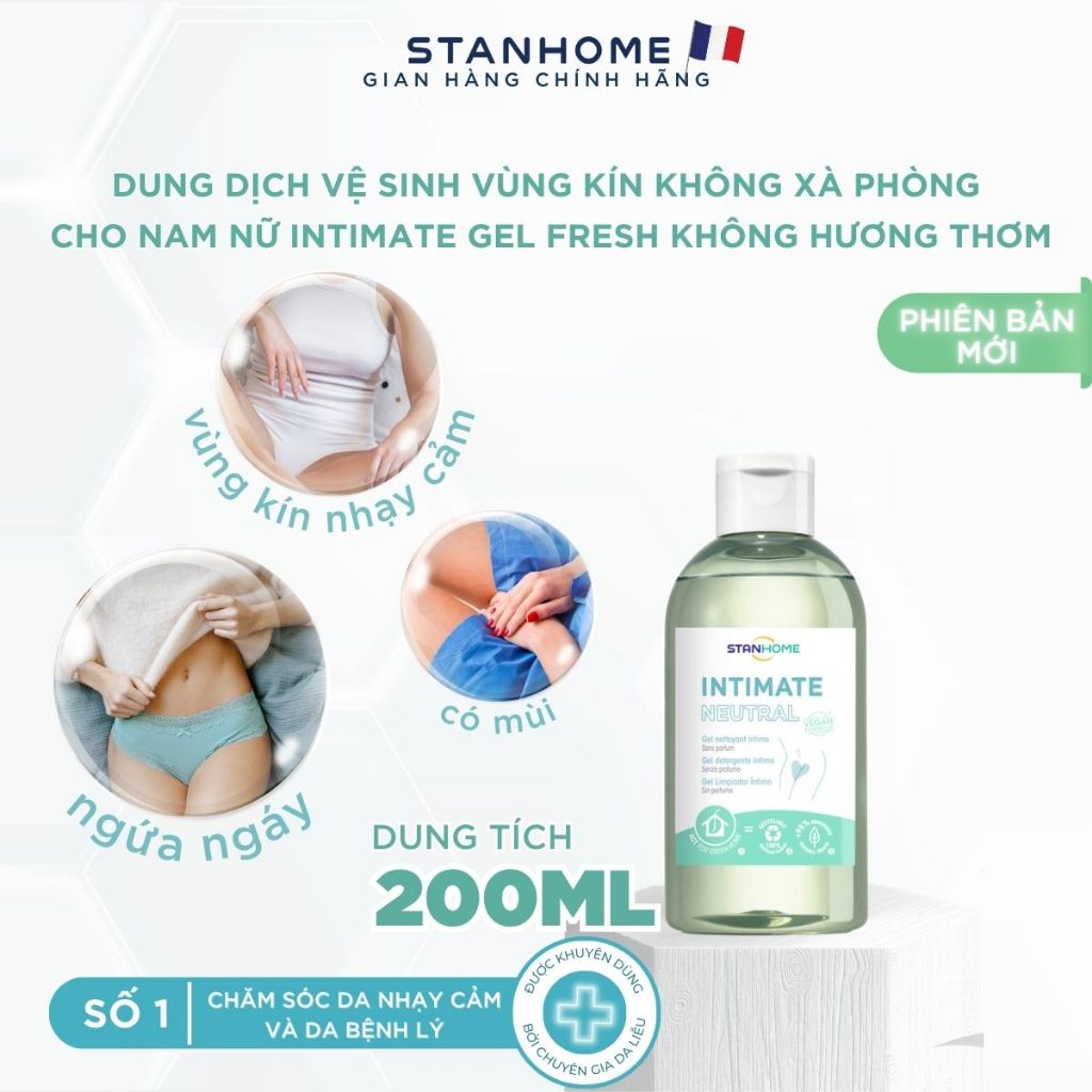 Ảnh Dung dịch vệ sinh nam, nữ Stanhome Intimate Neutral 200ml 2