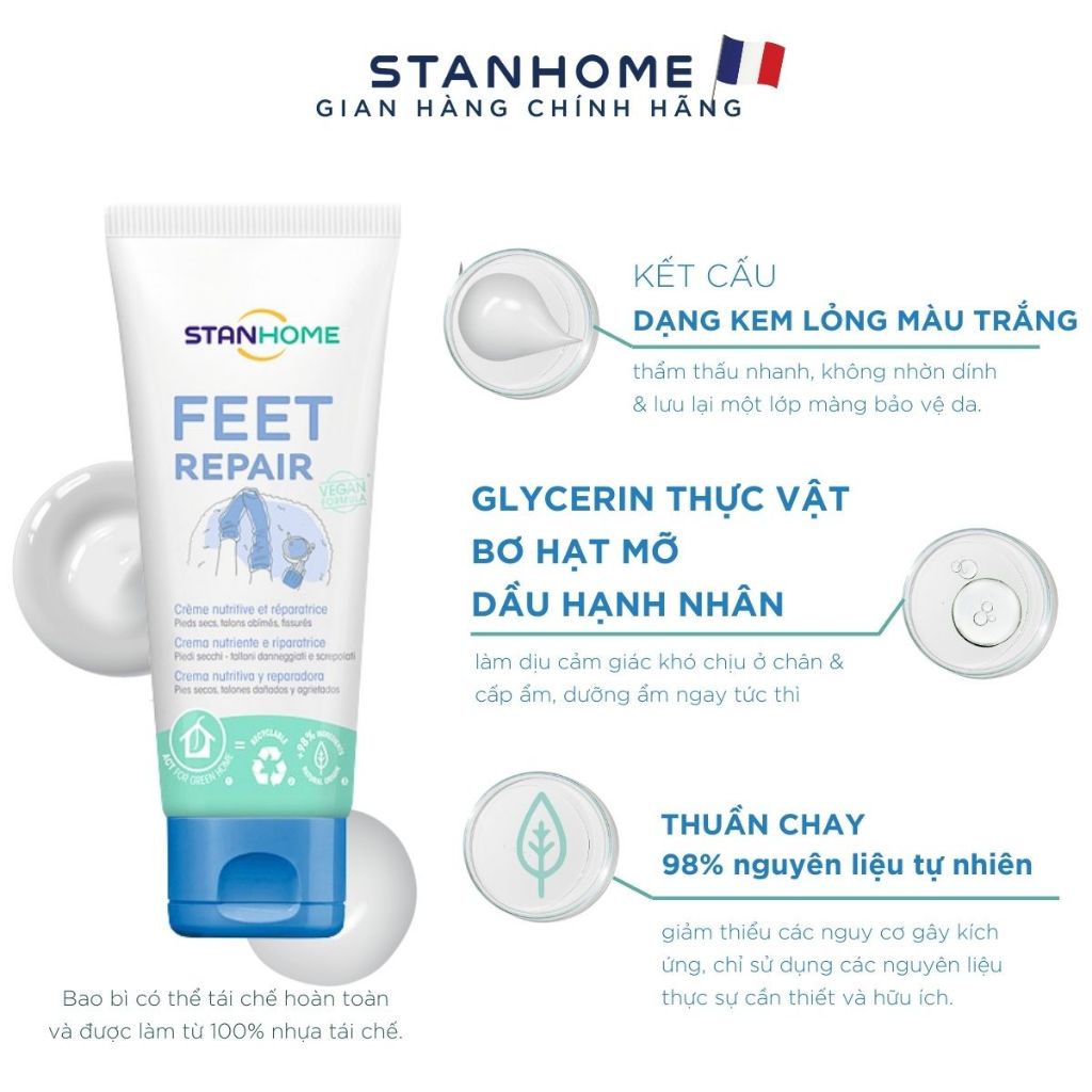 Ảnh Kem dưỡng ẩm làm mềm, mịn cho da chân Stanhome Feet Repair 75ml 2