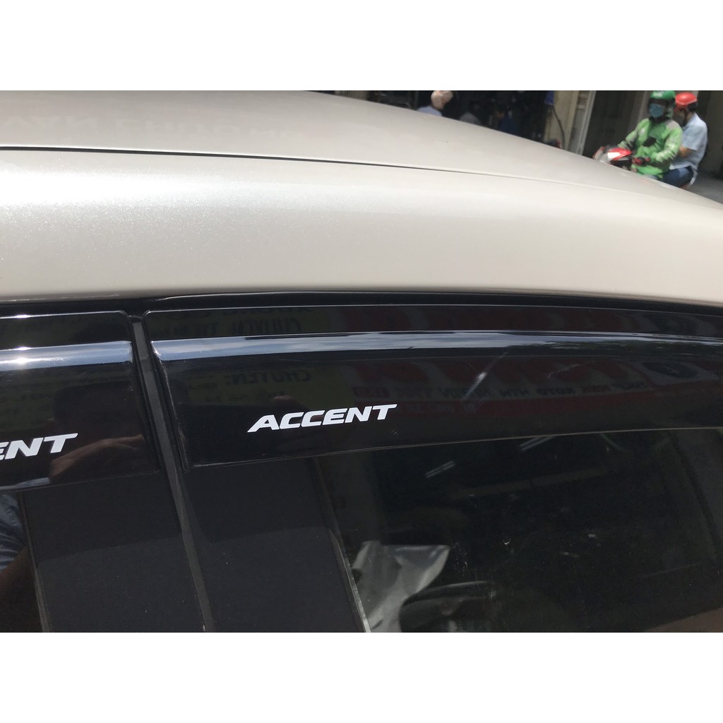 Vè che mưa xe Hyundai Accent 2018-2023, Nhựa ABS đen Thái cao cấp