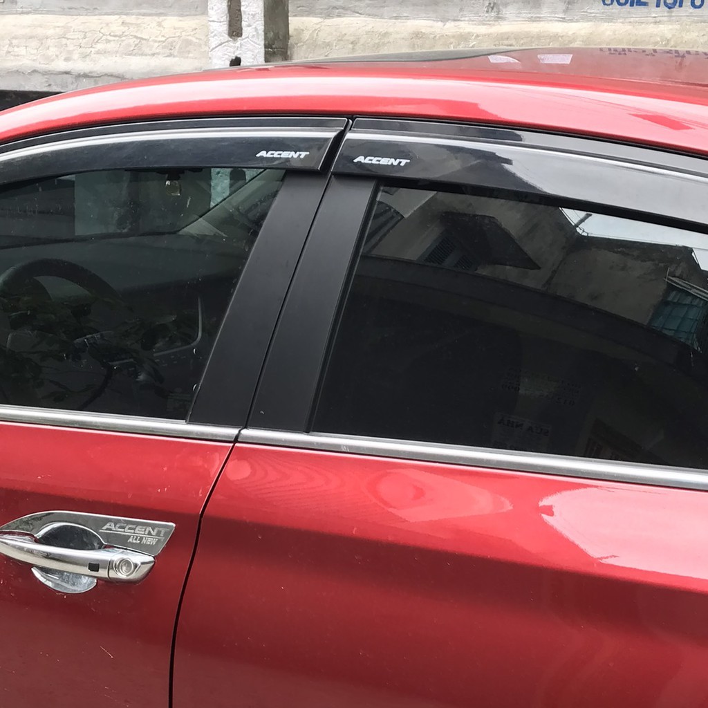 Vè che mưa xe Hyundai Accent 2018-2023, Nhựa ABS đen Thái cao cấp
