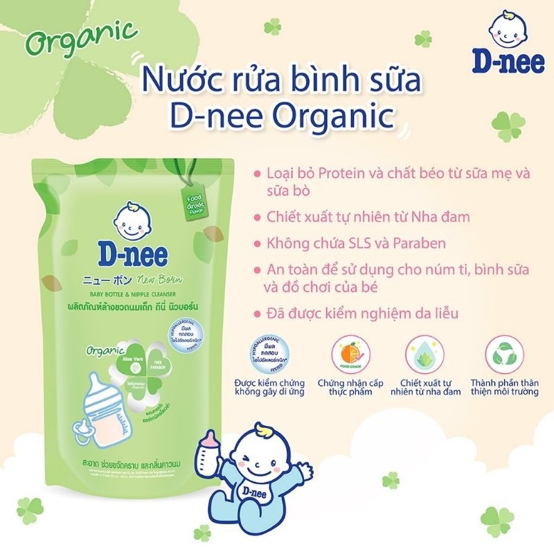 Nước rửa bình sữa Dnee Thái Chính Hãng | Shopee Việt Nam