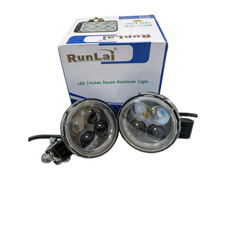 Led trợ sáng, đèn Led Runlai 4 bóng trắng bi dùng chung điện 12v và 24v.