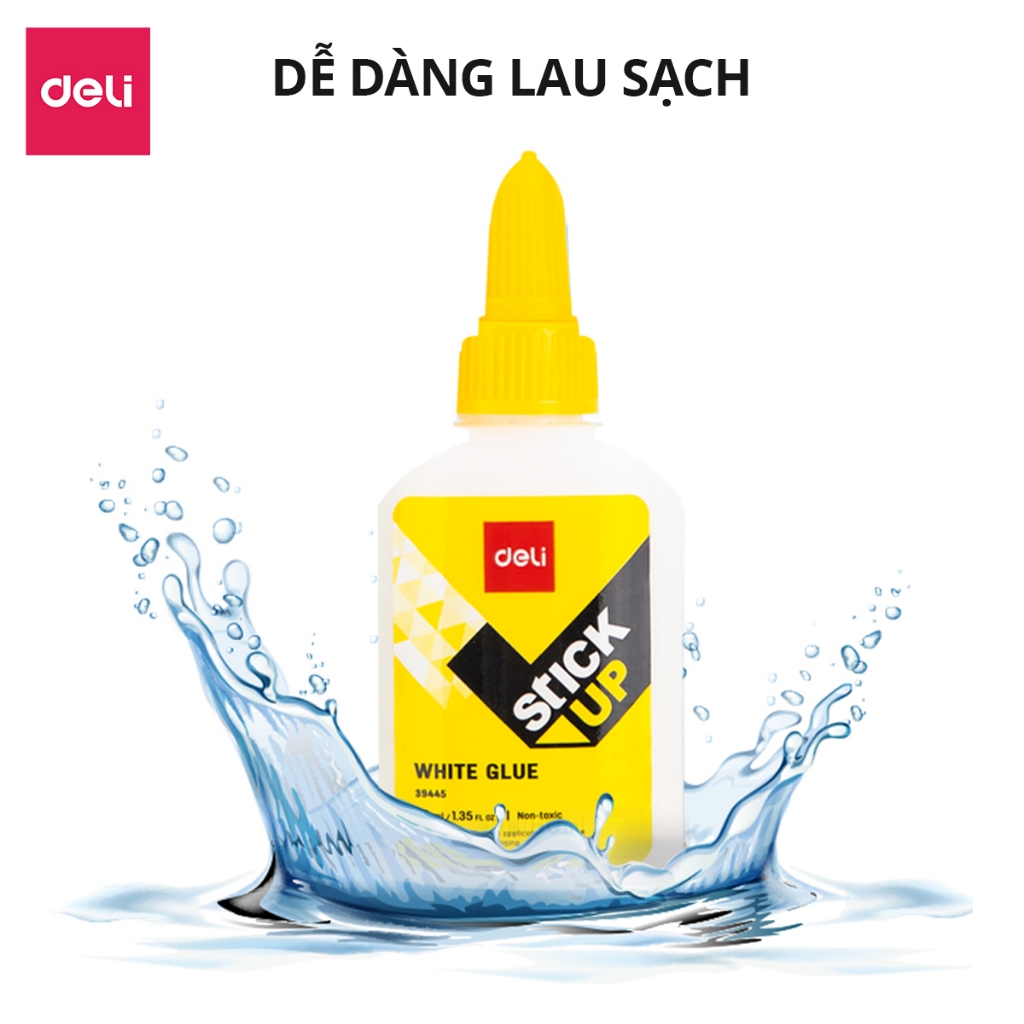 Keo Sữa Đa Năng 40ml Deli  Dán Vải Giấy Decal Làm Đồ Handmade Slime Không Mùi Chất Lượng Cao