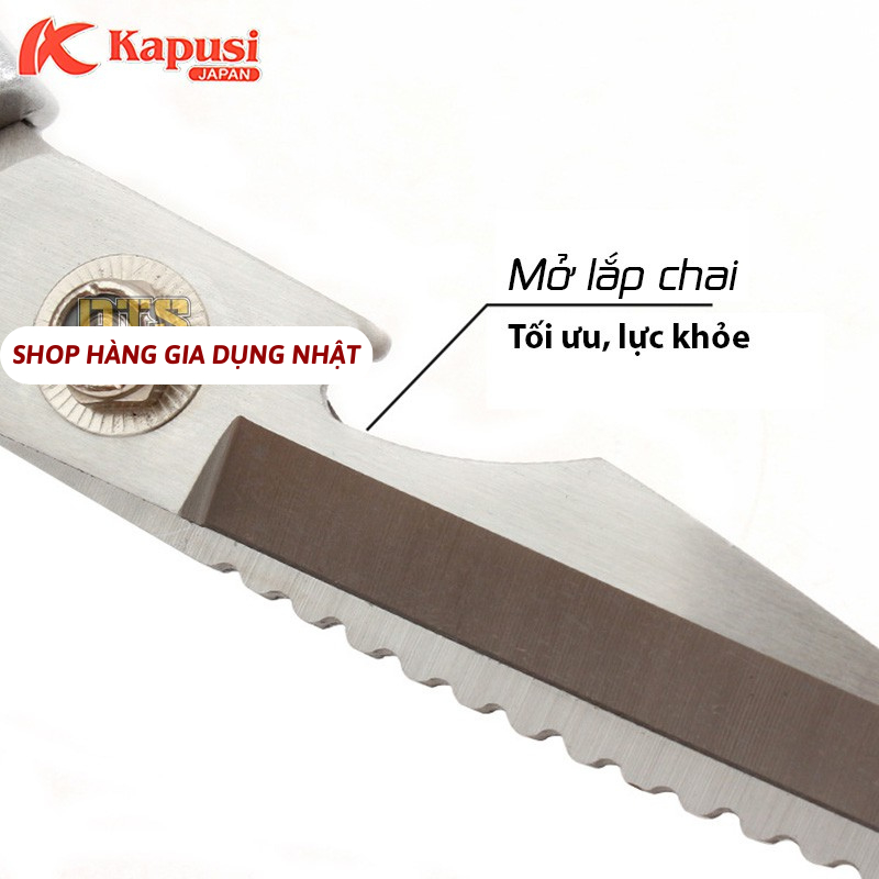 [CHÍNH HÃNG] Kéo Làm Bếp Kéo Nhật Đa Năng Kapusi Siêu Sắc, Kéo Cắt Gà Vịt SP19