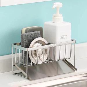 Giá Inox 304 Để Đồ Rửa Chén Bát 2 ngăn kèm khay hứng nước, Giá treo vòi inox tiện lợi