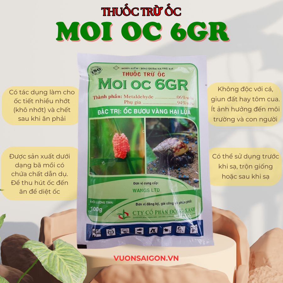 Thuốc trừ ốc MOI OC 6GR (Ốc sên, ốc nhớt, ốc bưu,...) 3