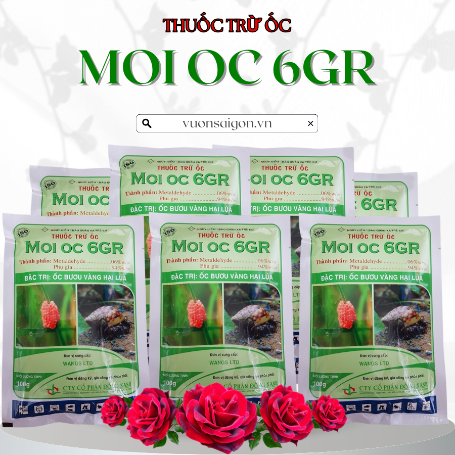 Thuốc trừ ốc MOI OC 6GR (Ốc sên, ốc nhớt, ốc bưu,...) 6