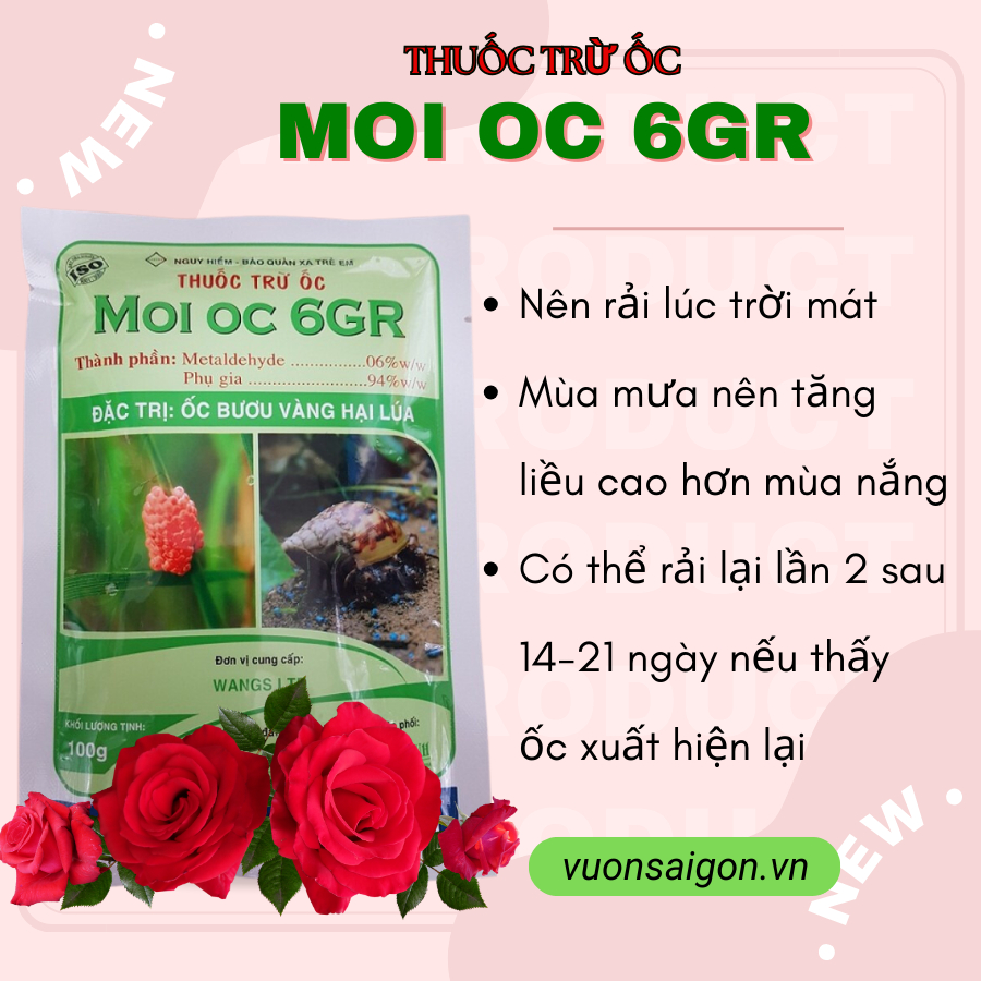 Thuốc trừ ốc MOI OC 6GR (Ốc sên, ốc nhớt, ốc bưu,...) 5