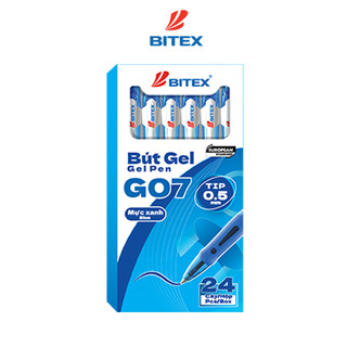 Ruột bút gel Bitex G07 mực đen, xanh, đỏ 0.5 mm (2 cái/túi)