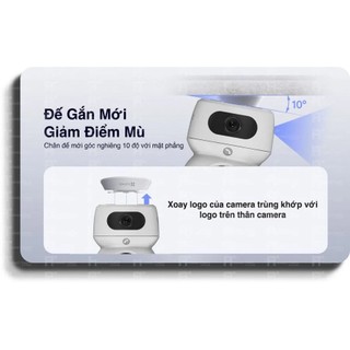 Camera wifi Ezviz 2 Mắt 8MP H7C Xem 2 Màn Hình Cùng Lúc, Đàm Thoại , Báo động - TRANGIATELECOM