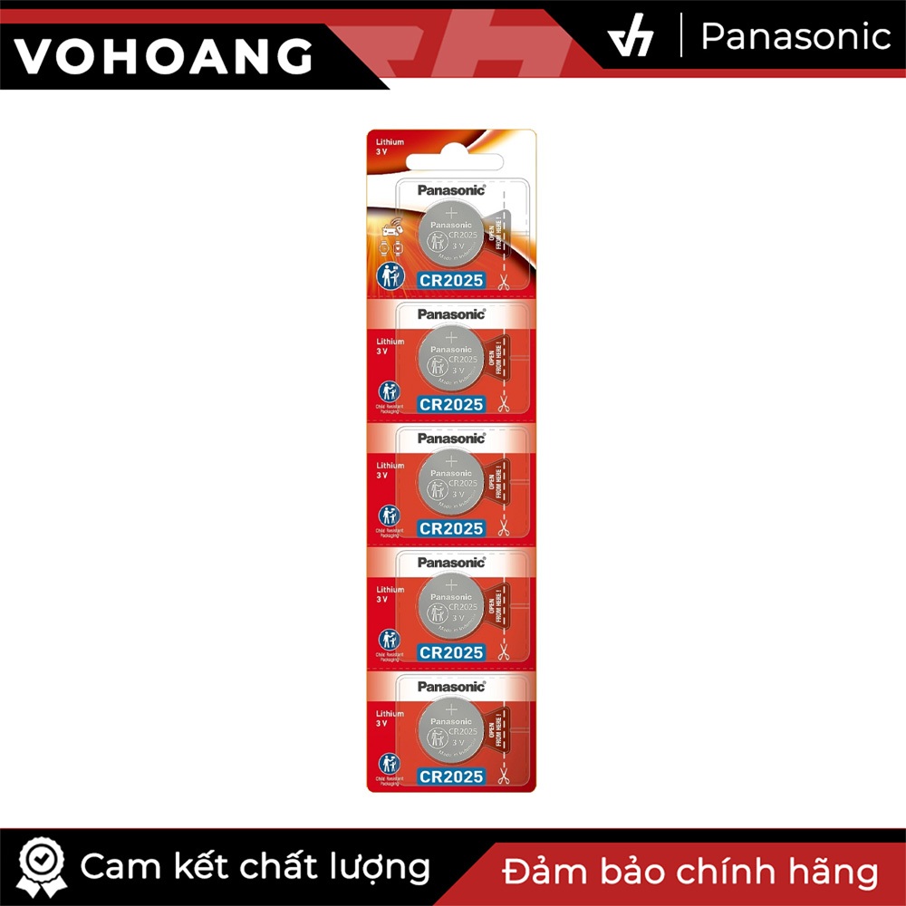 5 viên Pin Panasonic nút CR2025 Lithium 3V - Panasonic 2025 | Shopee ...
