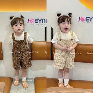 Yếm cho bé gái phong cách vintage Hàn quốc siêu xinh - yếm quần đùi họa tiết hoa nhí cho bé
