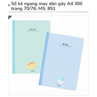 [ Nguyên Lốc ] Tập Vở Lined Kẻ Ngang Cỡ To A4 - May Dán Gáy KLONG - 120/200/300 trang; MS: 847 - 848 - 849 - 850 - 851 🌻