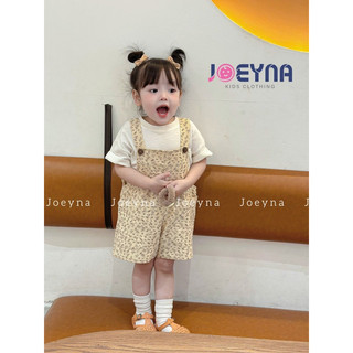Yếm cho bé gái phong cách vintage Hàn quốc siêu xinh - yếm quần đùi họa tiết hoa nhí cho bé