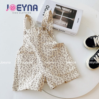 Yếm cho bé gái phong cách vintage Hàn quốc siêu xinh - yếm quần đùi họa tiết hoa nhí cho bé