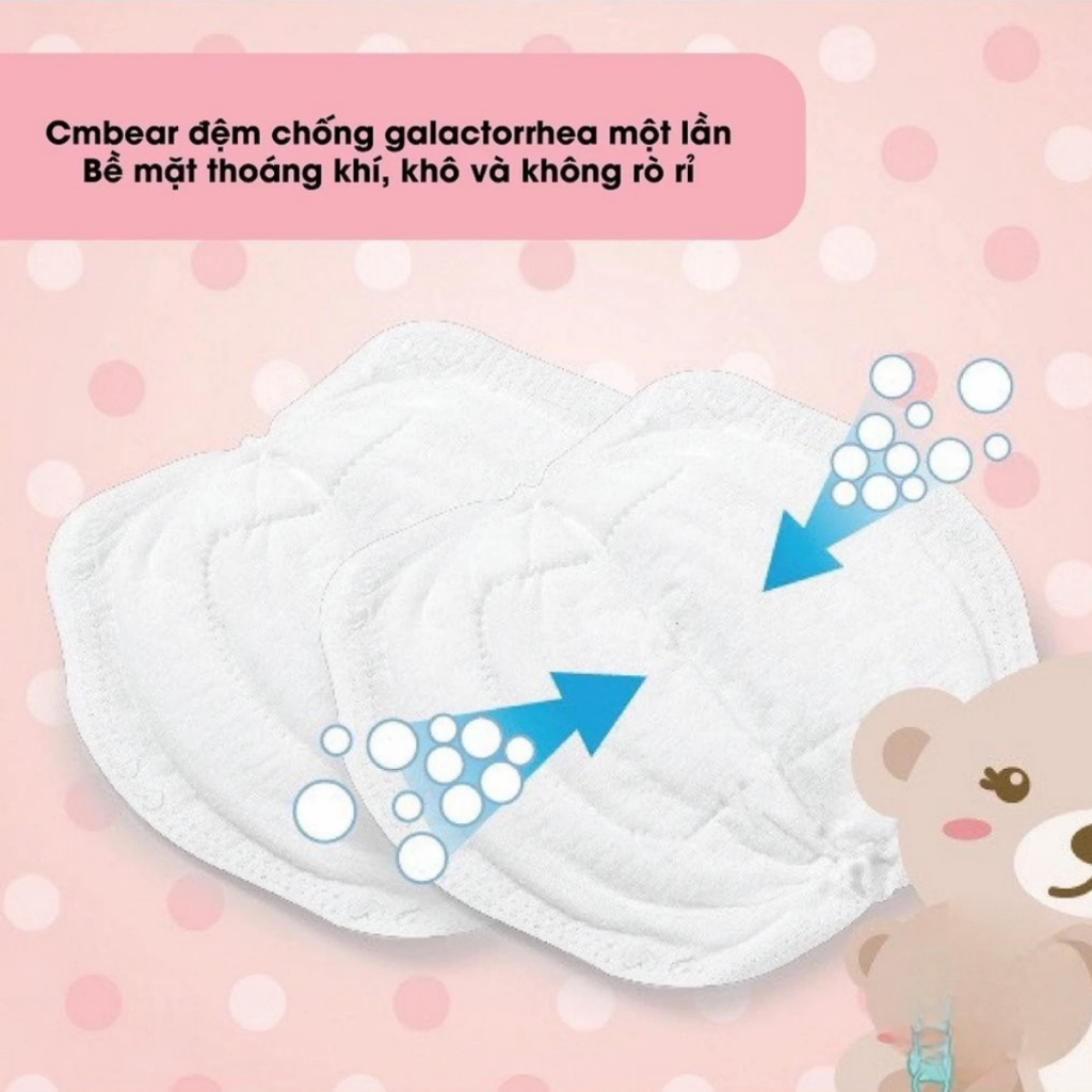 Miếng Lót Thấm Sữa CM Bear Siêu Chống Thấm Chống Tràn, An Toàn, Tiết Kiệm (Túi 108 Miếng) Đậu Đậu Store
