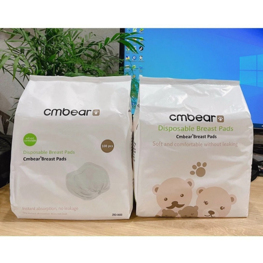 Miếng Lót Thấm Sữa CM Bear Siêu Chống Thấm Chống Tràn, An Toàn, Tiết Kiệm (Túi 108 Miếng) Đậu Đậu Store