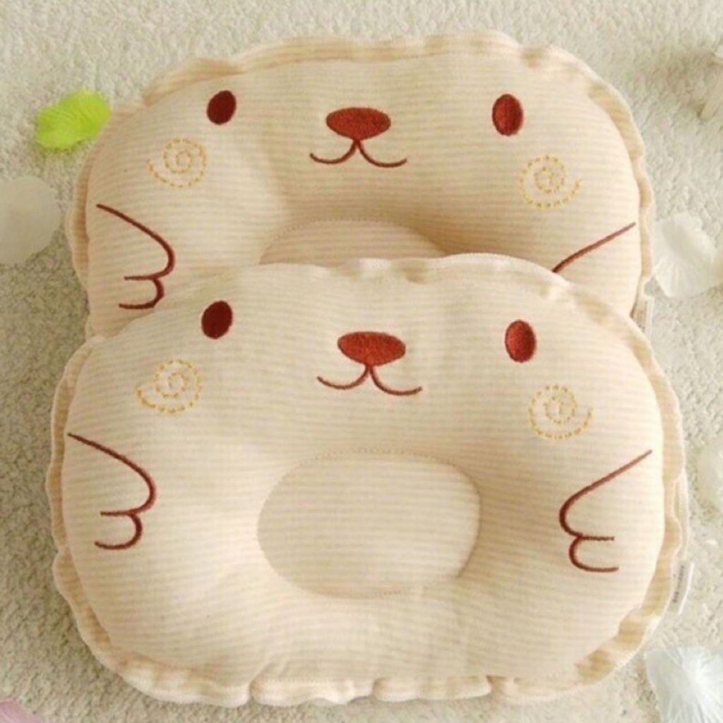 Gối lõm, Gối định hình bảo vệ cotton Mềm chống méo bẹt đầu cho bé sơ sinh Đậu Đậu Store