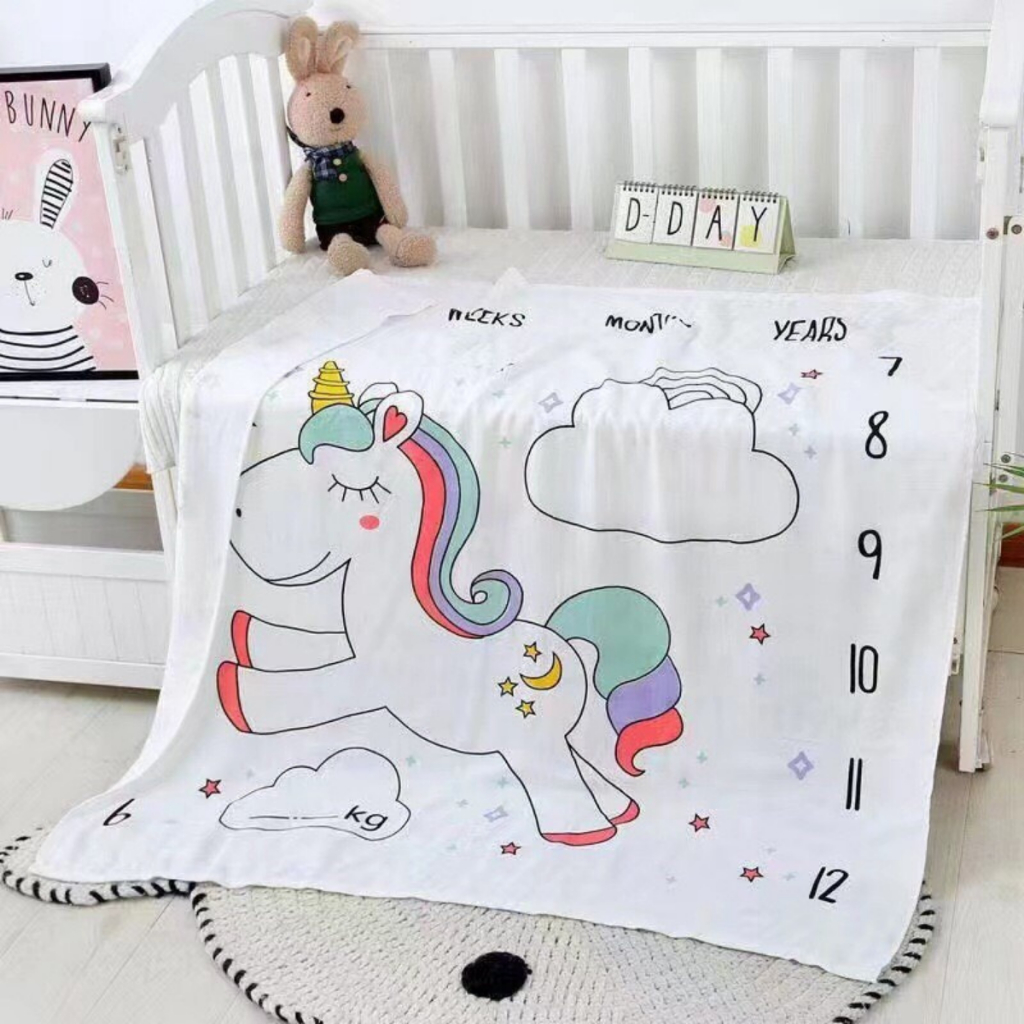 Chăn Lụa Cho Em Bé Sơ Sinh 110 x 110 cm, Đi Học Mẫu Giáo, Khăn Tắm Cho Bé Sơ Sinh Vải Lụa Sợi Tre Mềm Mịn, Thoáng Mát