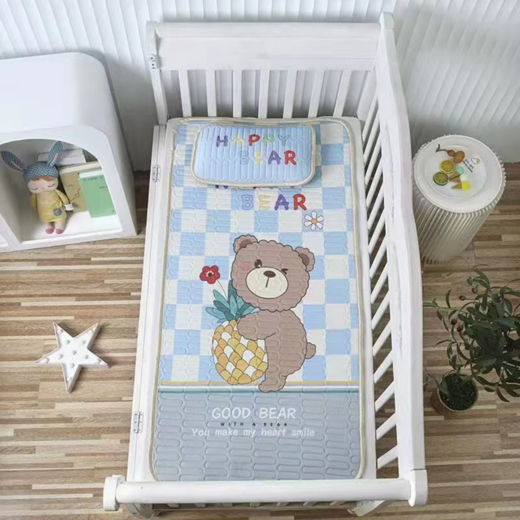 Chiếu điều hòa cao su non cho bé in họa tiết 5D cho bé thoáng mát, điều hòa trẻ em họa tiết Đậu Đậu Store 💖Tặng Gối💖