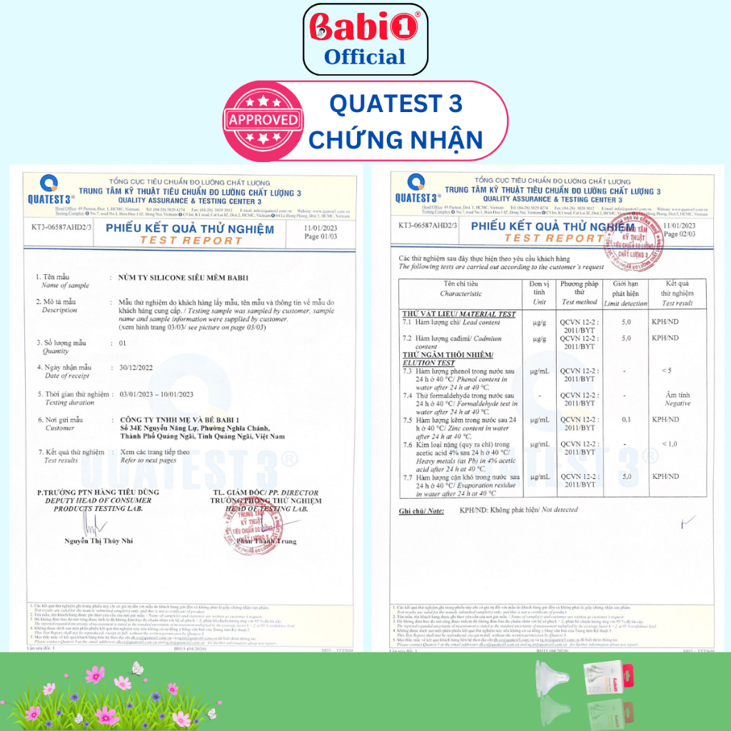 Hộp 2 Núm Ti Babi 1 Silicone Y Khoa Thế Hệ 4 Chống Sặc Size L (Cho Bình Cổ Rộng 5cm)