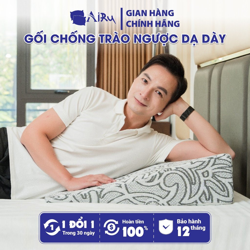 Gối chống trào ngược dạ dày người lớn AIRU-Chống trào ngược acid - B.sỹ khuyên dùng