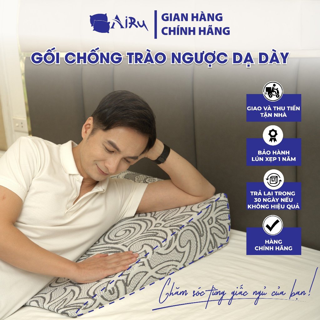 Gối chống trào ngược dạ dày người lớn AIRU-Chống trào ngược acid - B.sỹ khuyên dùng