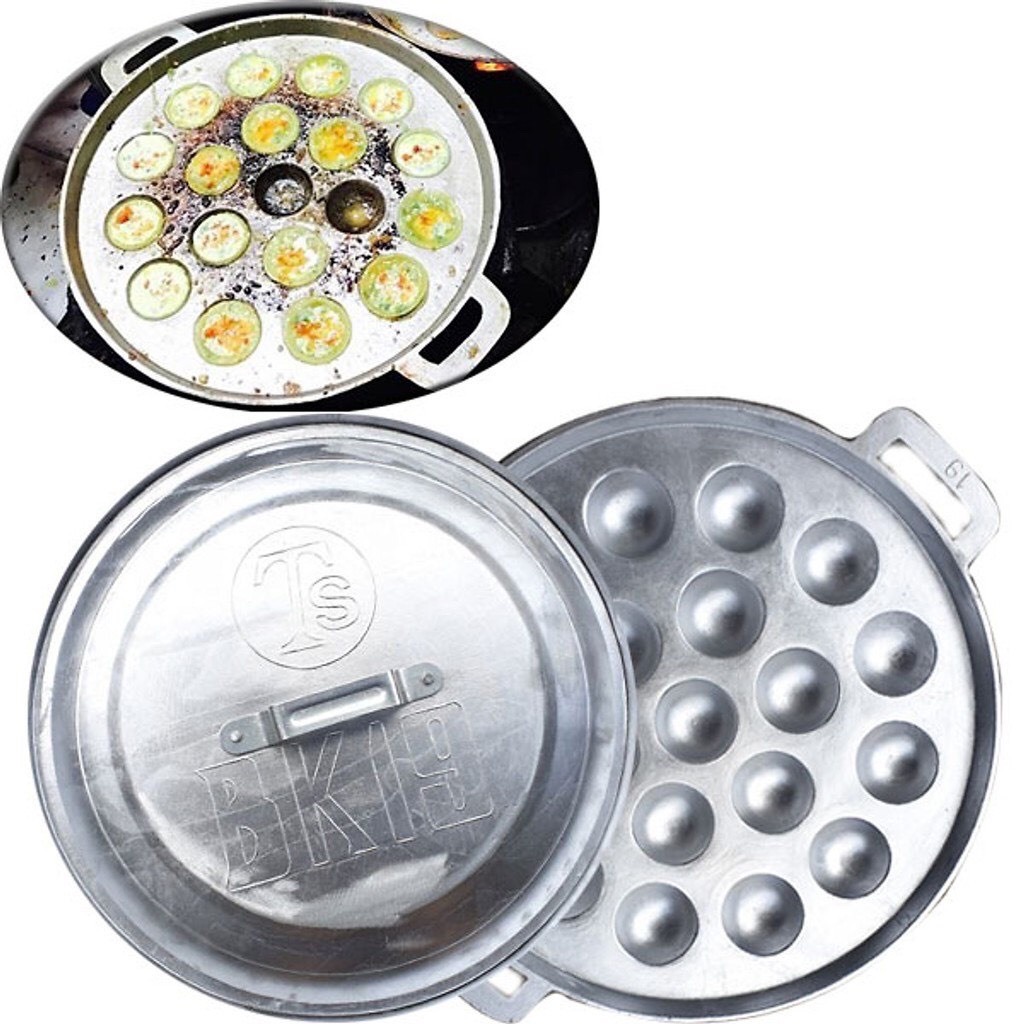 Khuôn bánh khọt nhôm đủ size ( 7 lỗ - 19 lỗ) có nắp kèm theo tiện dụng- Dụng cụ gia dụng nhà bếp khuôn bánh khọt