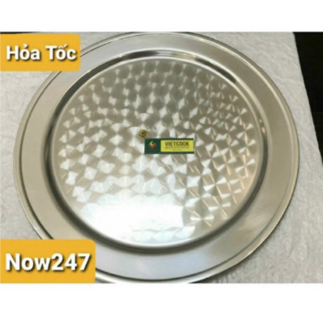 [Hoả Tốc 1h] Mâm cơm inox 304 size lớn 52 cm, 56 cm mâm inox tròn 304 ...