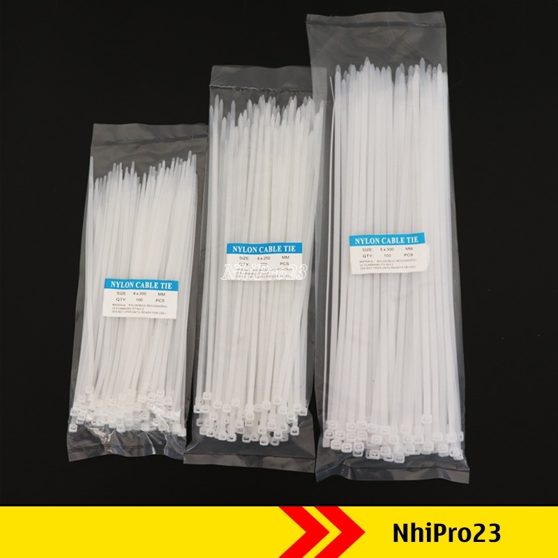 Dây rút nhựa 10cm 15cm 20cm 25cm 30cm màu trắng 80 sợi/ bịch | Shopee ...
